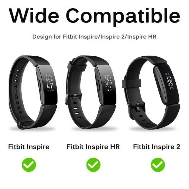 Alt view image 2 of 7 - Compatible for Fitbit Inspire Band, Inspire 2 Bling Band, Inspire HR Band with Diamond Crystal Metal Bling Replacement Strap Band for Fitbit Inspire/Inspire 2/Inspire