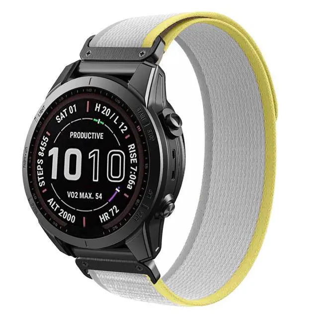 Alt view image 2 of 6 - 26mm watch band for garmin fenix 7x sapphire solar fenix 6x pro solar fenix 5x 3 hr quick release fit Nylon watch strap replacement for garmin epix 2 pro sapphire 51mm Descent MK1/2/2i