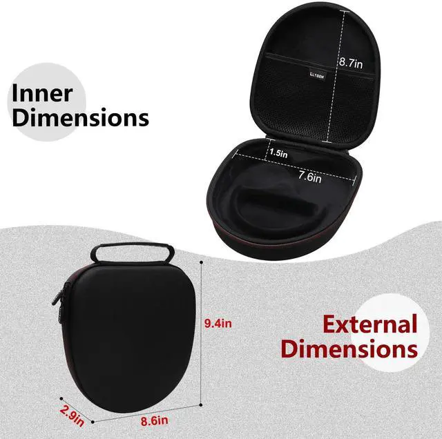 Alt view image 2 of 7 - Case for Sony MDR-MV1/MDR-M1/MDR-M1ST Open Back Reference Monitor Headphone | Hard Carrying Travel Case for Sony MDR-MV1/MDR-M1/MDR-M1ST Open Back Reference Monitor Headphones