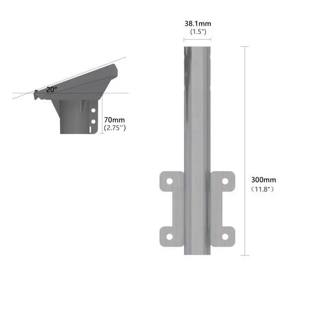 Alt view image 4 of 6 - Starlink Standard Pole Mount Bracket Fits 1-2.7 Poles, Durable for RVs, Boats, Balconies & Existing Poles| Gen 3 Pipe Adapter Included | Mount Extender No Drill