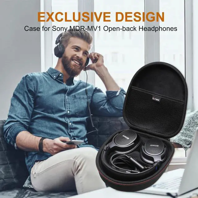 Alt view image 6 of 7 - Case for Sony MDR-MV1/MDR-M1/MDR-M1ST Open Back Reference Monitor Headphone | Hard Carrying Travel Case for Sony MDR-MV1/MDR-M1/MDR-M1ST Open Back Reference Monitor Headphones
