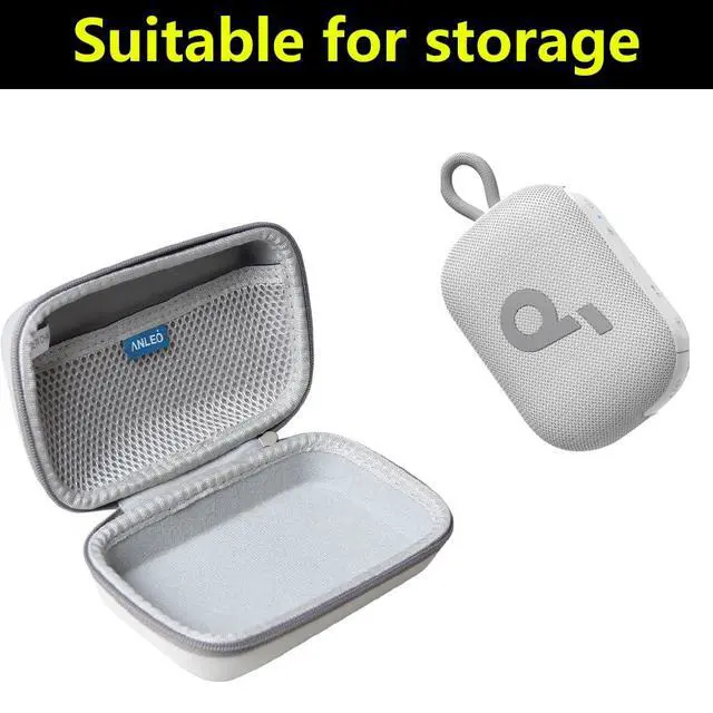 Alt view image 3 of 6 - Hard Travel Case for Soundcore Select 4 Go Bluetooth Shower Speaker (Gray)