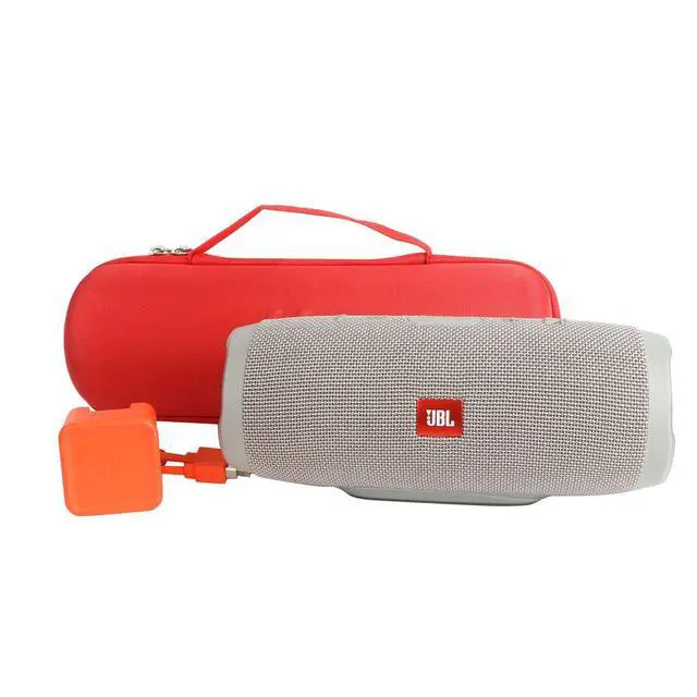 Alt view image 7 of 7 - Hard Travel Case Replacement for JBL Charge 3 Waterproof Portable Wireless Bluetooth Speaker. Extra Room for Charger and USB Cable,Case Only.(Red)