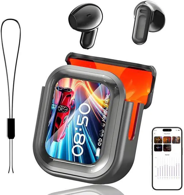 Main image of NE20 Earbuds, NE20 Translation Earbud, 6 Translation Modes, LCD Touch Screen, 60H Playtime, HiFi Sound, 135 Languages AI Translation Earbuds Real Time for Travel, Business (Black)