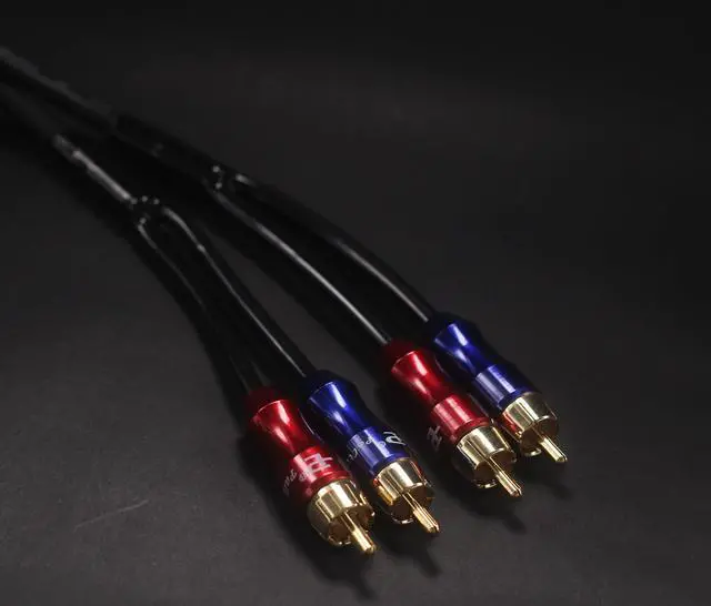 Alt view image 4 of 4 - KK-A3.5to4 HiFi Cable - 3.5mm Male to 4-Male RCA Audio Adapter, Stereo Audio Splitter, Gold Plated Plug, 4n OFC Pure Copper Wire - 3.28ft (1M)