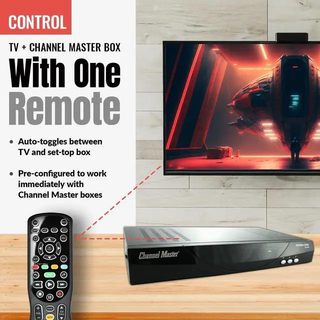 Alt view image 4 of 7 - RRCM7500 for Channel Master DVR Remote Control CM7500XRC2 | Replacement Remote for Channel Master - Works 100% - Works CM7500XRC2, CM7500GB16, CM7001, CM7004, CM7500TB1