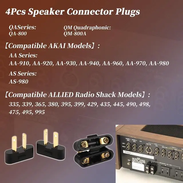 Alt view image 4 of 7 - for Pioneer Speaker Plug Connectors SX-525 SX-626 SX-727 SX-828 SX-990 SX-1000 (4)