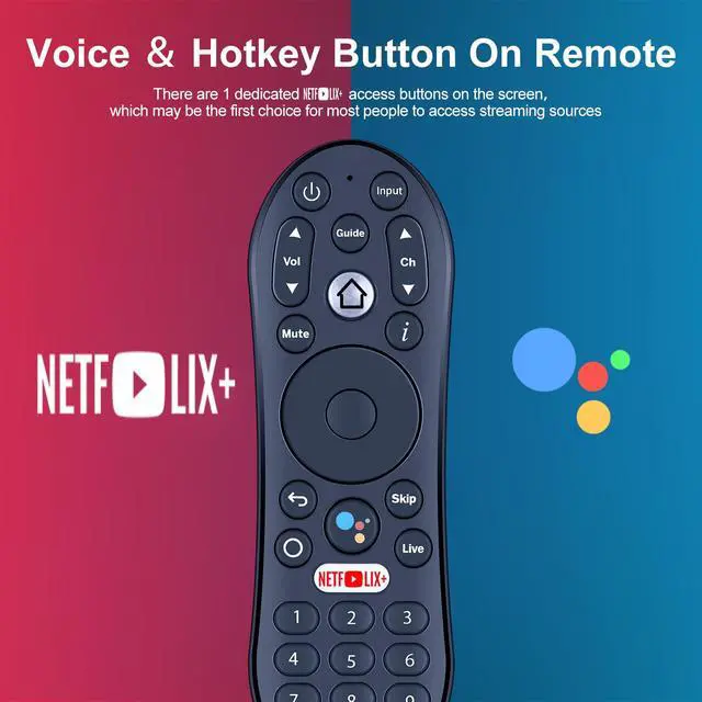 Alt view image 3 of 7 - New Replacement Remote Control with Google-Assistant Voice Compatible with TiVo Stream 4K UHD Streaming Media Player R37023B