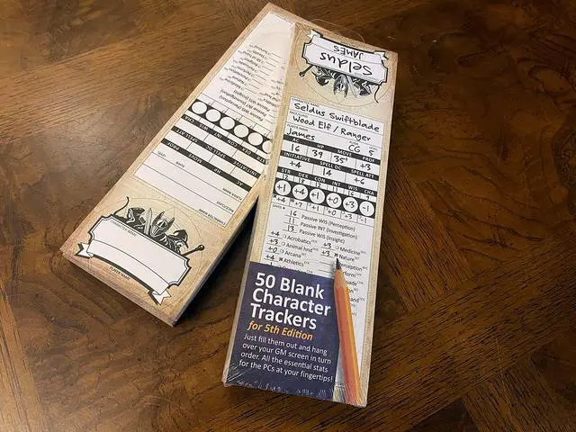 Alt view image 2 of 7 - Character Trackers - Initiative Trackers and DM Reference Cards for 5th Edition