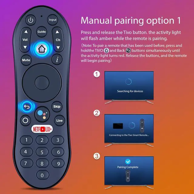 Alt view image 5 of 7 - New Replacement Remote Control with Google-Assistant Voice Compatible with TiVo Stream 4K UHD Streaming Media Player R37023B