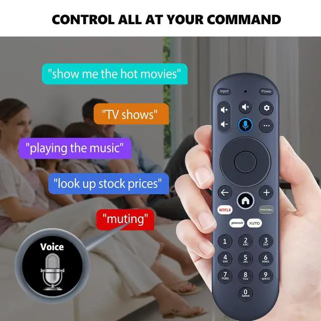Alt view image 3 of 7 - Replacement Voice Remote Control for Wireless 4K UHD Smart Spectrum TV Xumo Stream Box