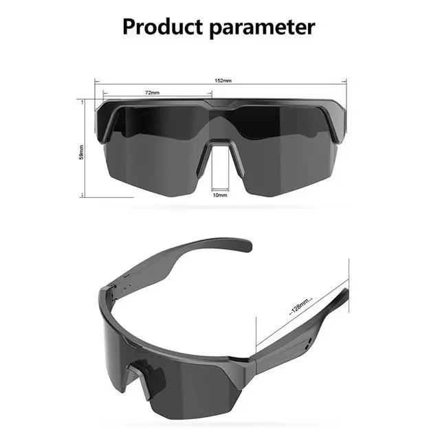 Alt view image 7 of 7 - Bluetooth Sunglasses for Men & Women, Smart Audio Glasses with Speakers | UV400 Cycling Running Glasses for Outdoor Sports, Touch Control & Hands-Free Calls (Gray)