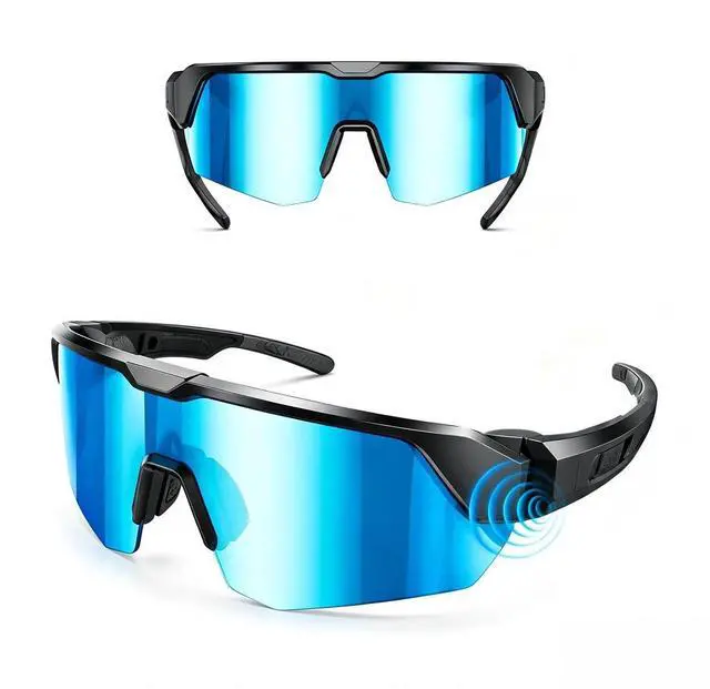 Main image of Bluetooth Sunglasses for Men & Women, Smart Audio Glasses with Speakers | UV400 Cycling Running Glasses for Outdoor Sports, Touch Control & Hands-Free Calls (Blue)