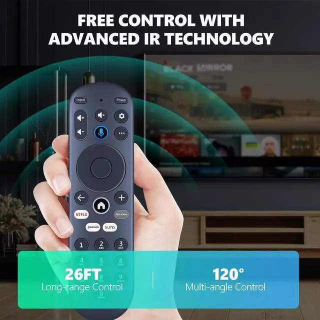 Alt view image 7 of 7 - Replacement Voice Remote Control for Wireless 4K UHD Smart Spectrum TV Xumo Stream Box