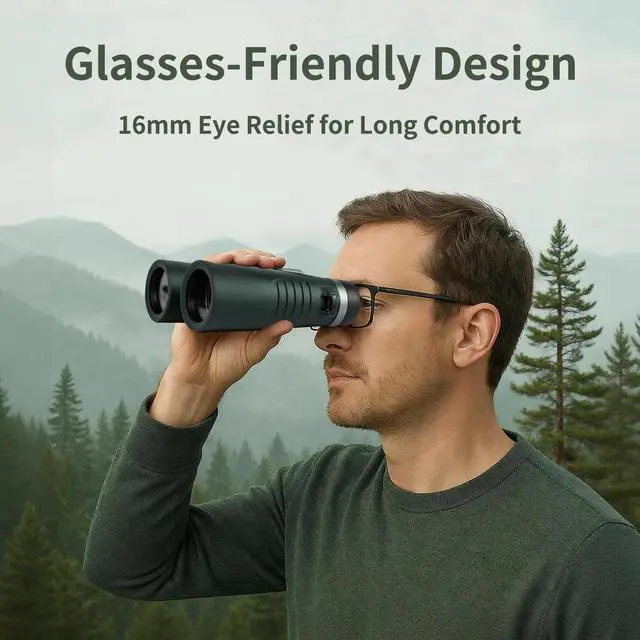 Alt view image 5 of 7 - 12x42 10x42 Optics Binoculars, IPX7 High Power Bino, BAK-4 Prism FMC Lens, Waterproof, Nitrogen-Filled Fogproof Binoculars for Bird Watching, Hunting, Travel (OD Green, 10x)