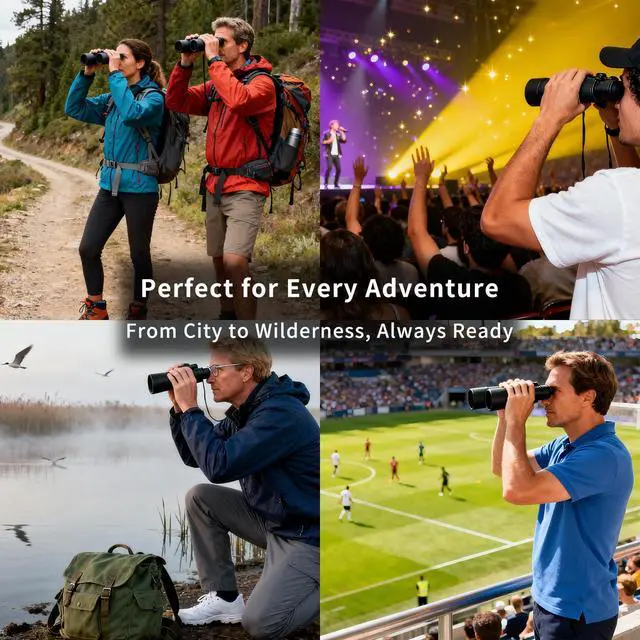 Alt view image 6 of 7 - 12x42 10x42 Optics Binoculars, IPX7 High Power Bino, BAK-4 Prism FMC Lens, Waterproof, Nitrogen-Filled Fogproof Binoculars for Bird Watching, Hunting, Travel (OD Green, 10x)