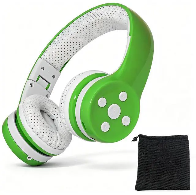 Main image of Toddler Headphones Wireless, Bluetooth Kid Headphones for Boys Girls,5 Button Easy use with Sharing Port, Built in Mic for Laptop Phones Computer (bs690 Green)