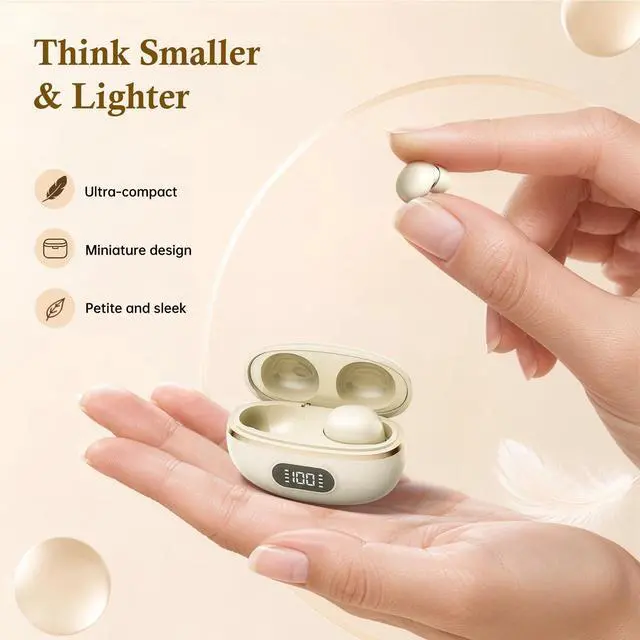 Alt view image 2 of 7 - Extra Small Invisible Mini Earbuds Wireless Bluetooth Small Invisible Ear Buds for Sleeping Smallest Headphones Tiny Micro Hidden Discreet Earbuds for Work