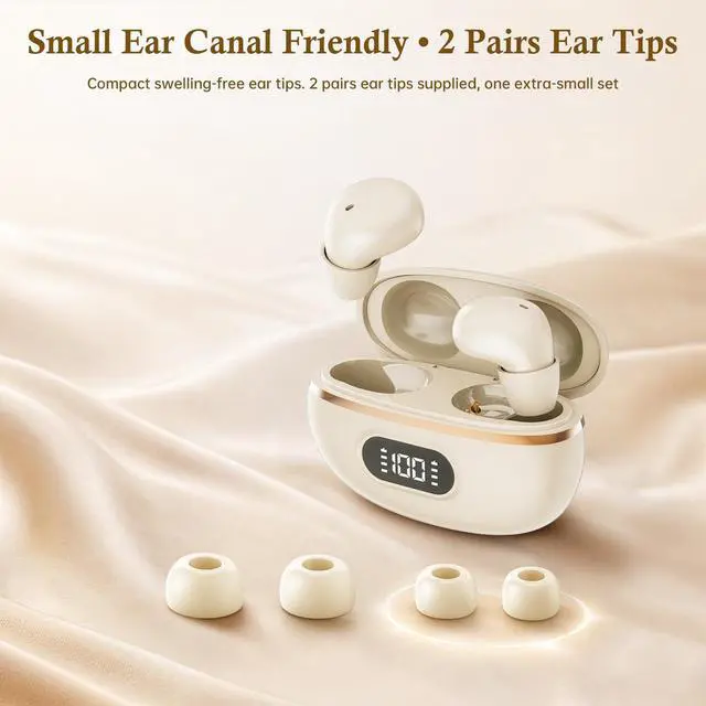 Alt view image 5 of 7 - Extra Small Invisible Mini Earbuds Wireless Bluetooth Small Invisible Ear Buds for Sleeping Smallest Headphones Tiny Micro Hidden Discreet Earbuds for Work