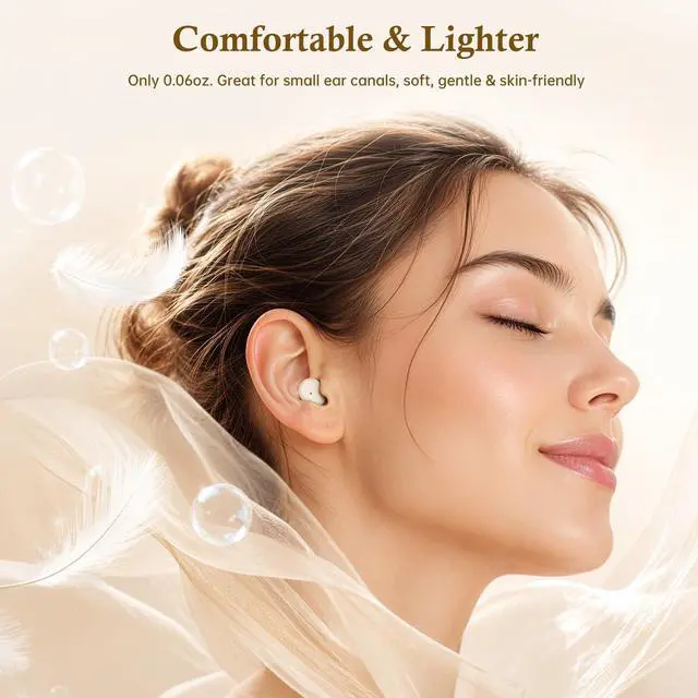 Alt view image 6 of 7 - Extra Small Invisible Mini Earbuds Wireless Bluetooth Small Invisible Ear Buds for Sleeping Smallest Headphones Tiny Micro Hidden Discreet Earbuds for Work