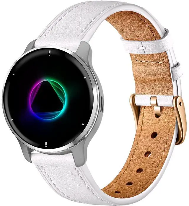 Main image of Band for Garmin Venu 2 Plus, 20mm Leather Business Band for Garmin Vivoactive 3/5/6/Garmin Venu Sq/Music/Venu Sq 2/Garmin Venu/Vivomove HR/Forerunner 55 245 645
