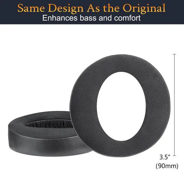 Alt view image 7 of 7 - Replacement Earpads for Sony New Gold Wireless PlayStation PS4 (2018 Version) Headset, Ear Pads Cushions with High-Density Foam - 0080 CG Black