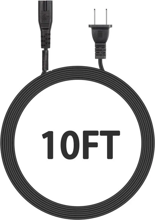 Alt view image 5 of 6 - 10FT Long Canon Printer Power Cord Cable for Canon PIXMA MG/MP/MX/IP Series Printers, 2 Prong Power Cable for HP, Lexmark, Dell, Brother, Epson Many Different Other Model Replacement Cable