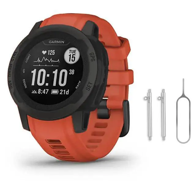 Alt view image 2 of 4 - Silicone Quick-Release Bands Compatible with Garmin Instinct 2/2S (1st Gen) Replacement Band