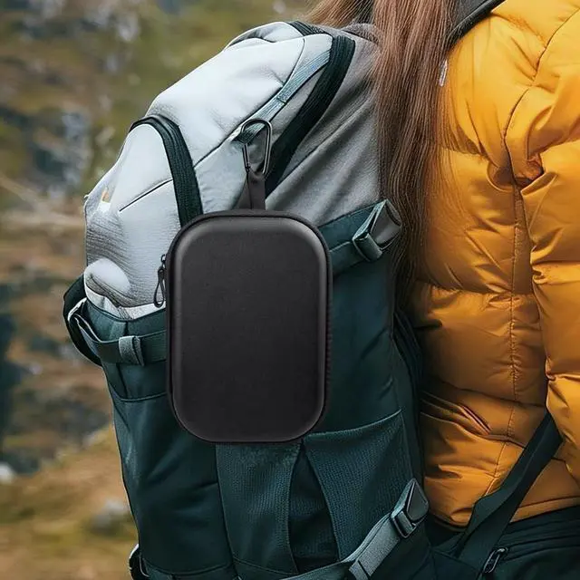 Alt view image 7 of 7 - Headphone Carry Case for Bose QC35/QC45/QC Ultra/QC25/QC SE/Quiet Comfort, Hard EVA Replacement Case, Travel Storage Bag with Carabiner - Black