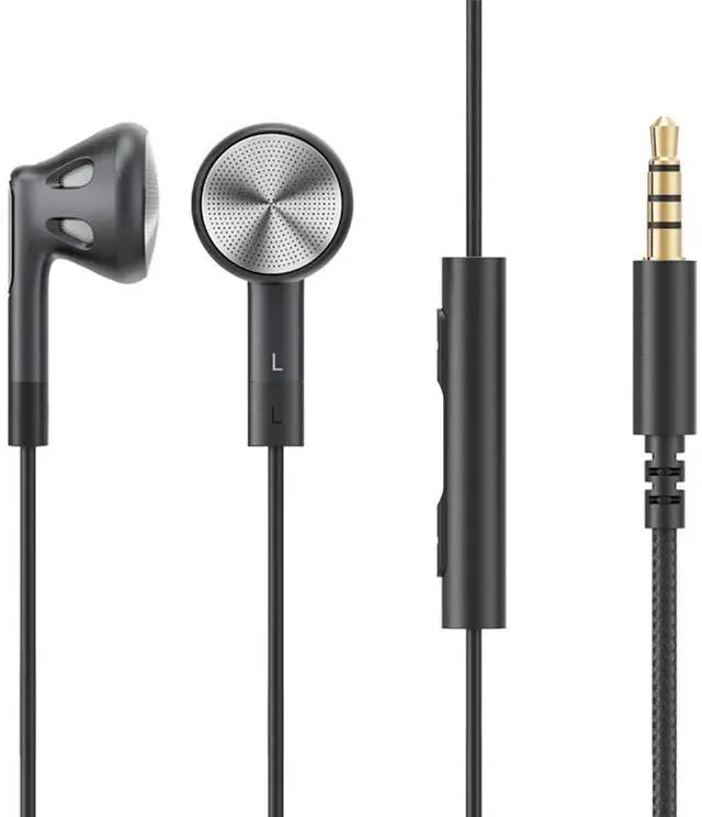 Main image of FF1 3.5mm HiFi Music Wired Bass Earbud 14.2mm Dynamic HD Microphone Earphone for Gaming Meeting Video (Black)