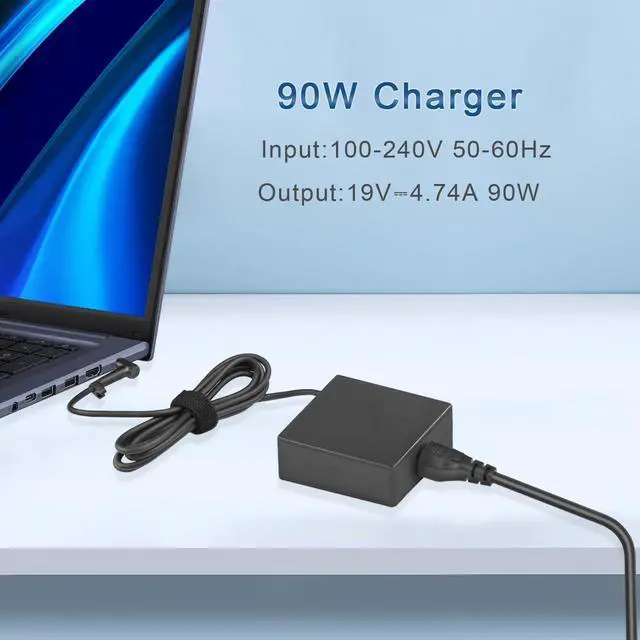 Alt view image 5 of 7 - 90W Charger ADP-90LE B Compatible with Asus Vivobook 15X 14X 16X 17X K1703Z M1703Q D1603Q Y1603C ExpertBook B1500 P2451F P751J Q529Z Q524U Q534U UX533F UX480F 4.5 * 3.0mm Connector