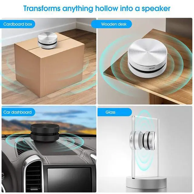 Alt view image 4 of 7 - Wirelessly BT Mini Speaker Bone Conduction Wireless, Stereo Bass Sound Creative Portable Speaker Mini Size Music Player Built-in Mic Sound Box for Home,Outdoor,Travel