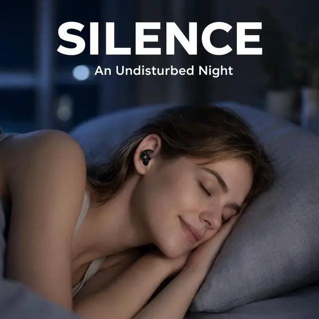 Alt view image 4 of 7 - NE76 Sleep Earbuds, Ultra-Mini Side Sleeper Earbuds 3g with ENC Mic, AI Translation Earbuds Real Time, 150-Language Translator, Bluetooth 5.4 Wireless Headphones for Travel & Busines, 400H Standby