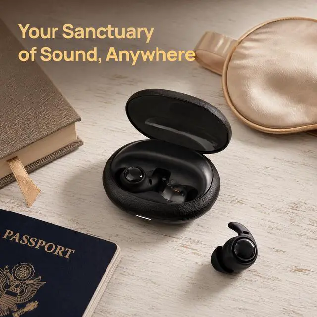 Alt view image 3 of 7 - NE76 Sleep Earbuds, Ultra-Mini Side Sleeper Earbuds 3g with ENC Mic, AI Translation Earbuds Real Time, 150-Language Translator, Bluetooth 5.4 Wireless Headphones for Travel & Busines, 400H Standby