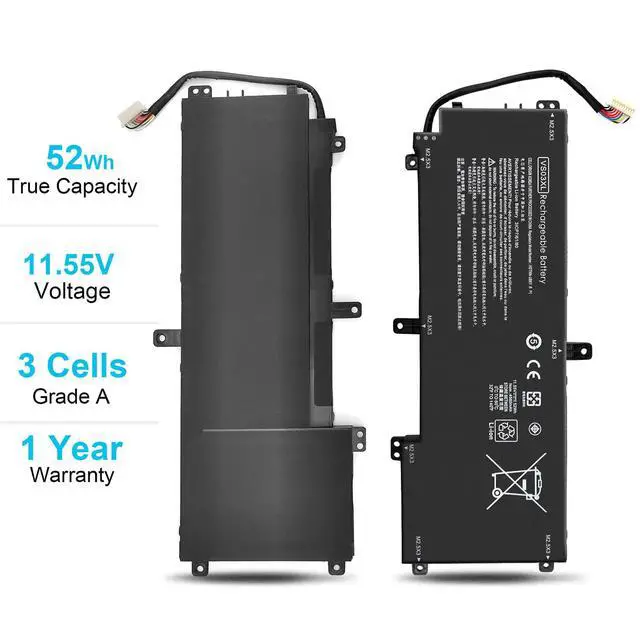 Alt view image 5 of 7 - 52Wh VS03XL 849313-856 Battery Replacement for HP Envy 15t-as100 15t-as000 15-as000 15-as100 15-as133cl 15-as043cl 15-as020nr 15-as031nr 15-as027cl 15-as182cl 849047-541 849313-850 HSTNN-UB6Y 11.55V