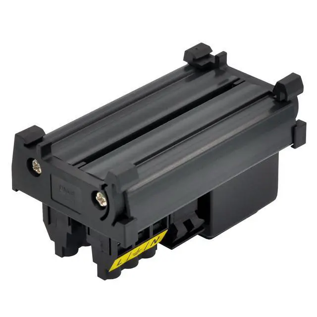 Alt view image 7 of 7 - DIN Rail Mount AC 120V NEMA 5-15R Receptacle Outlet Power Strip Module, with Rocker Switch Thermal Circuit Breaker Overload Protector (1 Outlet)