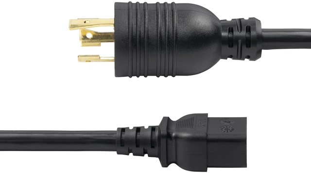 Alt view image 3 of 4 - 6ft Heavy Duty Power Cord, 20A 250V, 12AWG (ZA16-2600-POWER-CORD) | Twist-Lock NEMA L6-20P to IEC 60320 C19, UL Listed, Heavy Gauge Plug Converter Cable