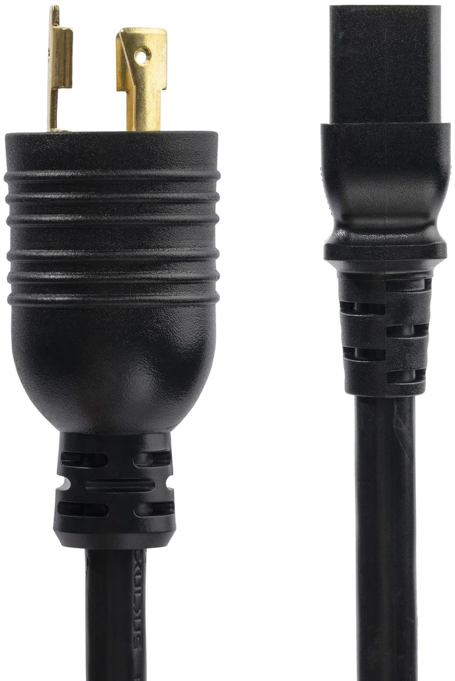 Alt view image 2 of 4 - 6ft Heavy Duty Power Cord, 20A 250V, 12AWG (ZA16-2600-POWER-CORD) | Twist-Lock NEMA L6-20P to IEC 60320 C19, UL Listed, Heavy Gauge Plug Converter Cable