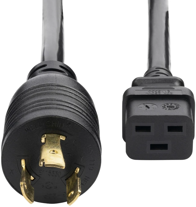 Alt view image 4 of 4 - 6ft Heavy Duty Power Cord, 20A 250V, 12AWG (ZA16-2600-POWER-CORD) | Twist-Lock NEMA L6-20P to IEC 60320 C19, UL Listed, Heavy Gauge Plug Converter Cable