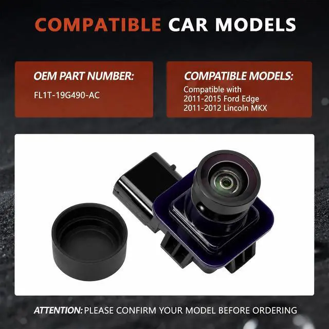 Alt view image 5 of 7 - Rear View Backup Camera fits Edge 2011-2015, MKX 2011-13 | HD 160° Wide Angle&1080P High Resolution&IP68 Waterproof Safety Parking Assist Camera Replace FL1T-19G490-AC BT4Z-19G490-B