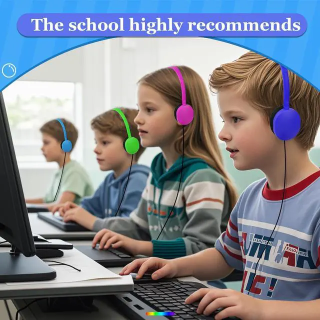 Alt view image 7 of 7 - USB Type C Headphones Bulk for Classroom School Kids 20 Pack,Wired | USB C Headphones for School Children Student Phone Tablet Laptop PC Online Class Meeting Web Test Mixed Colors