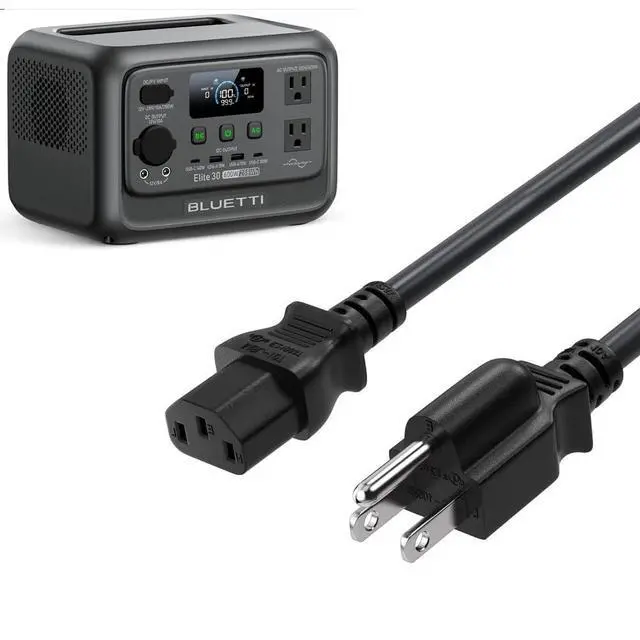 Main image of 10FT 3M 14AWG Power Station Charger AC for Jackery Explorer 2000/1500/1000 Pro,EF ECOFLOW Delta Riverpro2,Bluetti EB3A Anker solix c1000 Cable Power Cord (10FT)