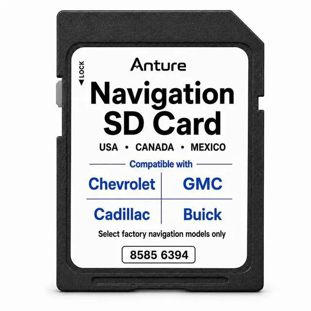 Main image of 2026 GM Navigation SD Card Part 85856394, Compatible with Select Chevrolet GMC Cadillac Buick, USA CAN MEX Map Data, Support HUD Speed Limit