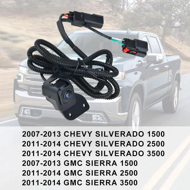 Alt view image 2 of 7 - 23146157 Rear View Backup Camera Fits for Chevy Silverado 1500/GMC Sierra 1500 2007-2013, Silverado 2500 3500/Sierra 2500 3500 2011-2014 Park Assist Camera Replaces 20837341 20986601