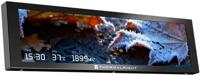 Main image of ofeo Vision 9.16in LCD PC Sensor Panel, 1920x480 USB-C, Black | 1920x480 display for real-time CPU, GPU, RAM and FPS stats, GIF playback and clean desktop PC case builds