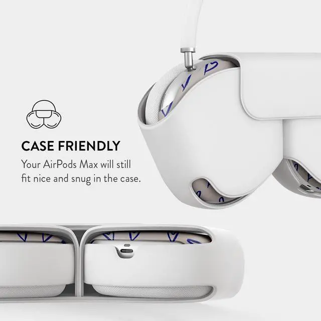 Alt view image 5 of 6 - Airpods MAX Case, Compatible with Apple Airpods MAX Cover, Cute Protective Air Pods Hard Plastic Shell, Headphones Ear Covers, Stylish Design Smartphone Accessories