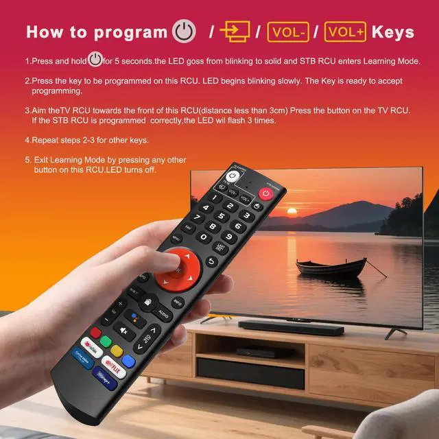 Alt view image 6 of 6 - V3 Plus/Pro Voice Remote Control Compatible for Vseebox V5 Pro vSeeBox V5Pro/V3Pro/V2Pro/V1Pro/V3Plus/,V1/V2,V1 Max/Elite/MaxReplacement Learning Bluetooth Remote Control