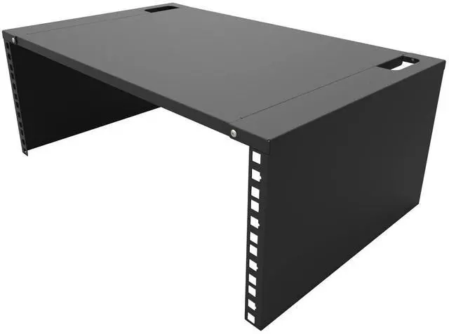 Main image of 4U Wall Mount Rack Patch Panel Bracket with Top Cover-12 Deep | 19" Network Rack for Shallow IT and Server Equipments, Network Switches- 44lbs Capacity, Black (JCM-OWMC4U)