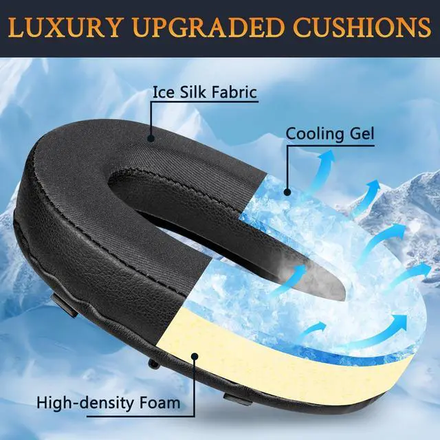 Alt view image 4 of 6 - Cooling Earpads for Sony WH-1000XM2(XM2) & MDR-1000X - Black | Not Fit Sony 1000X THE COLLEXION(WH-1000XX) Headphones