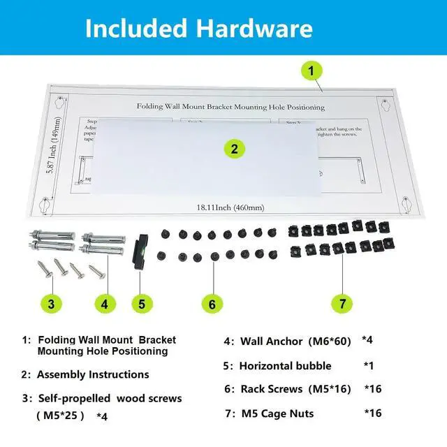 Alt view image 7 of 7 - 4U Wall Mount Rack Patch Panel Bracket with Top Cover-12 Deep | 19" Network Rack for Shallow IT and Server Equipments, Network Switches- 44lbs Capacity, Black (JCM-OWMC4U)
